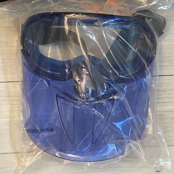 Kleenguard V90 Face Shield Goggles Blue Frame Clear Lens Anti-Fog #18629 New Pkg - Picture 4 of 6